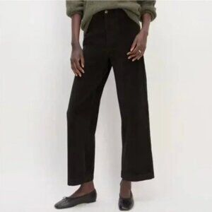 NWT Everlane The Corduroy Wide Leg Pant Womens 6 Black